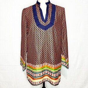Jade by Melody Tam Women’s Sz S Multicolor Blouse Tunic Long Sleeve NWT